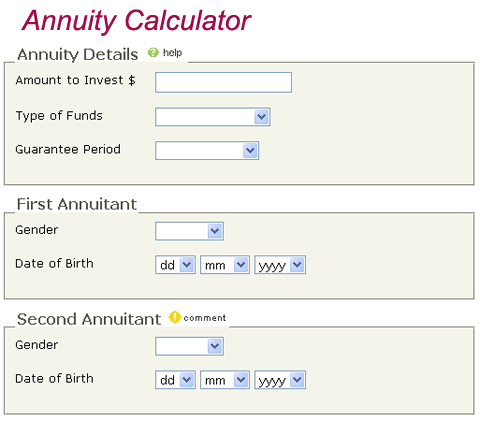 Annuity Calculator Canada Annuity Calculator Canada