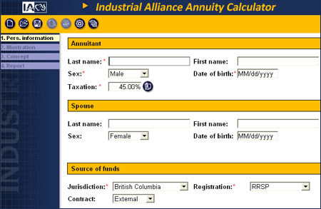 industrial alliance annuity calculator