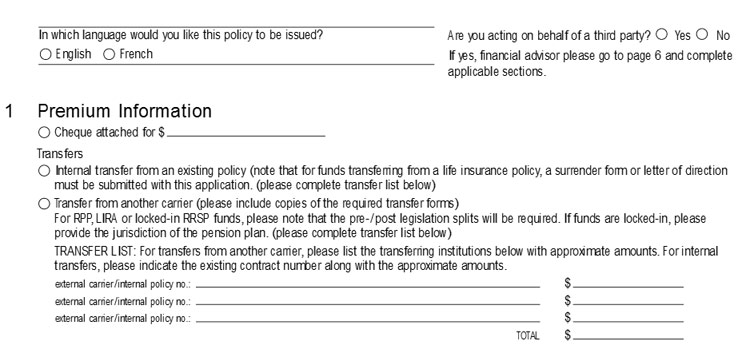 canada life annuity application