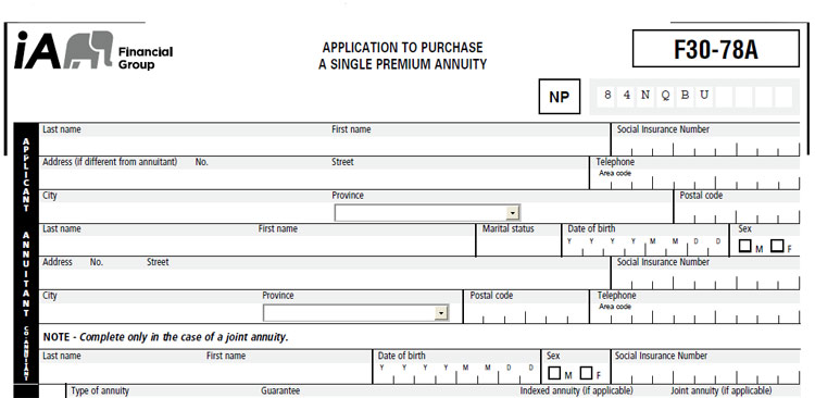industrial alliance annuity application