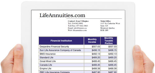 sample annuity quote