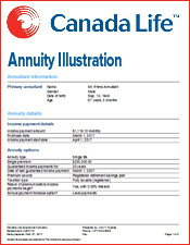 Canada Life Annuity Quote