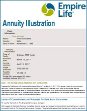 Empire Life Annuity Illustration